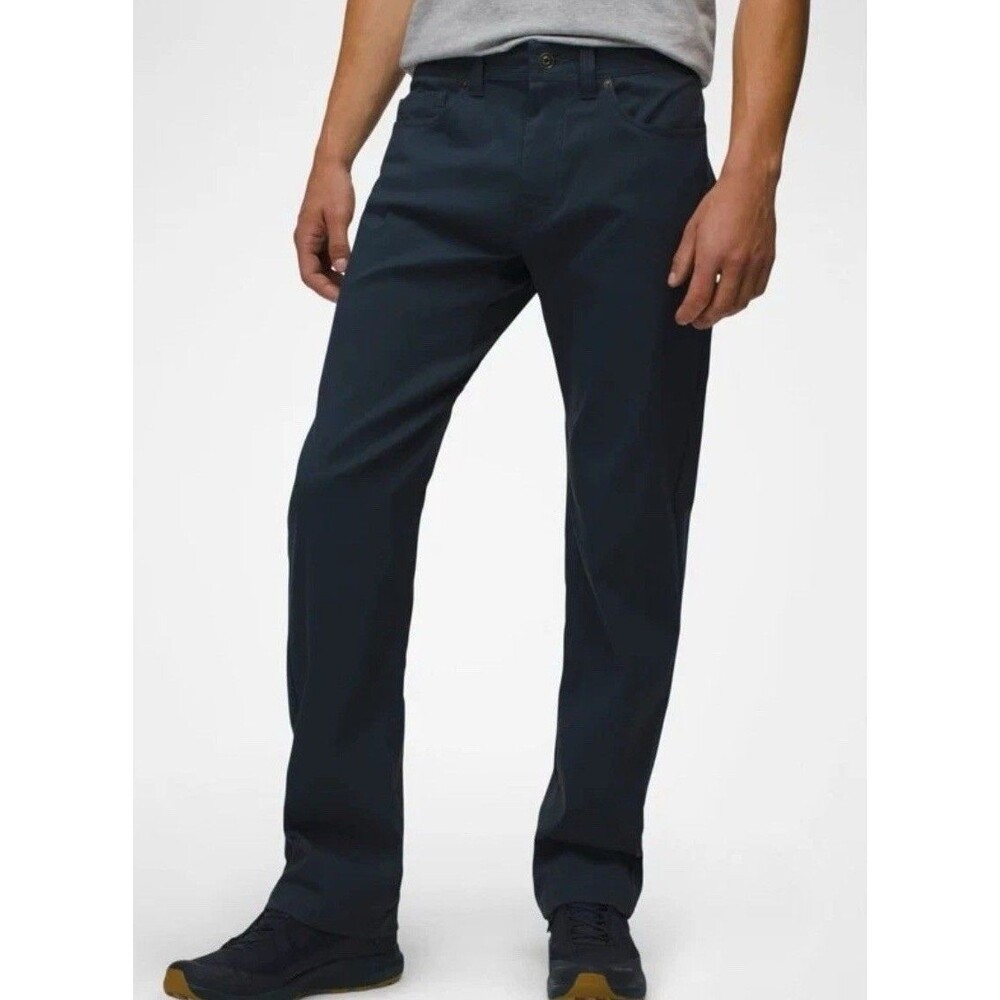 Prana Brion Hiking Pants II Mens 38x30 Blue Stormy Night Straight Leg NWT Casual